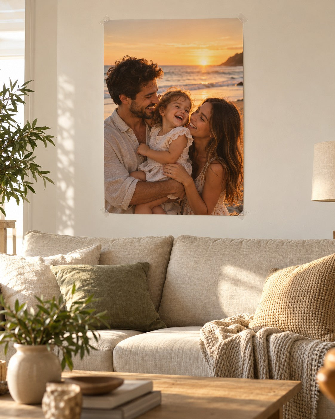 50x70 Kişiye Özel Foto Poster – duvarda temsili çerçevesiz poster görseli