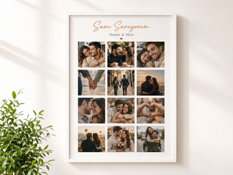 12 Fotoğraflı 30x40 Kişiye Özel Çerçeve