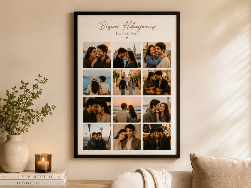 12 Fotoğraflı 30x40 Kişiye Özel Çerçeve