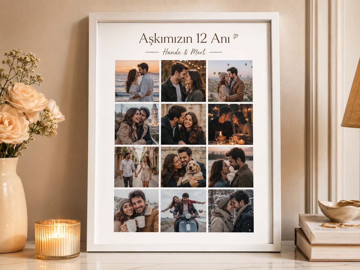 12 Fotoğraflı 30x40 Kişiye Özel Çerçeve
