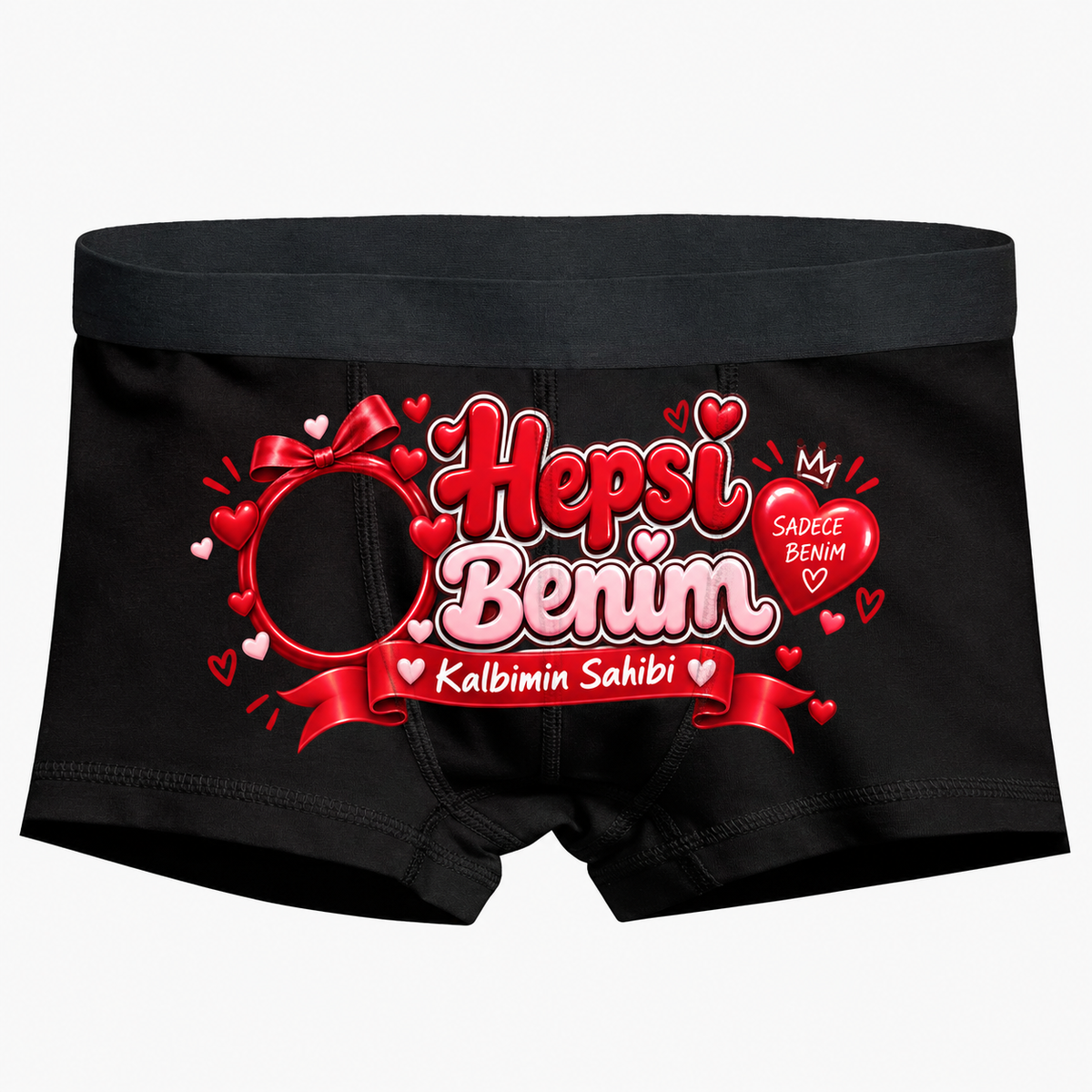 Kişiye Özel Hepsi Benim Yüz Baskılı Erkek Boxer