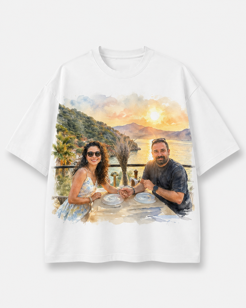 Oversize Rahat Kalıp Tişört Yapay Zeka ile Tasarla