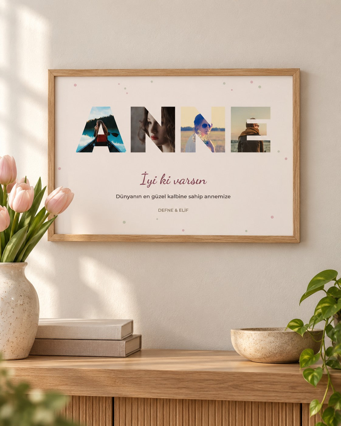 Kişiye Özel ANNE Fotoğraflı 20x30 Yapışan Çerçeve – temsili çerçeve görseli