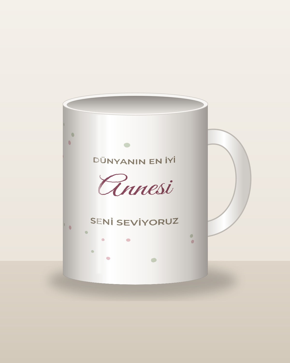 En İyi Anne 9 Fotoğraflı Kupa ön görünüm