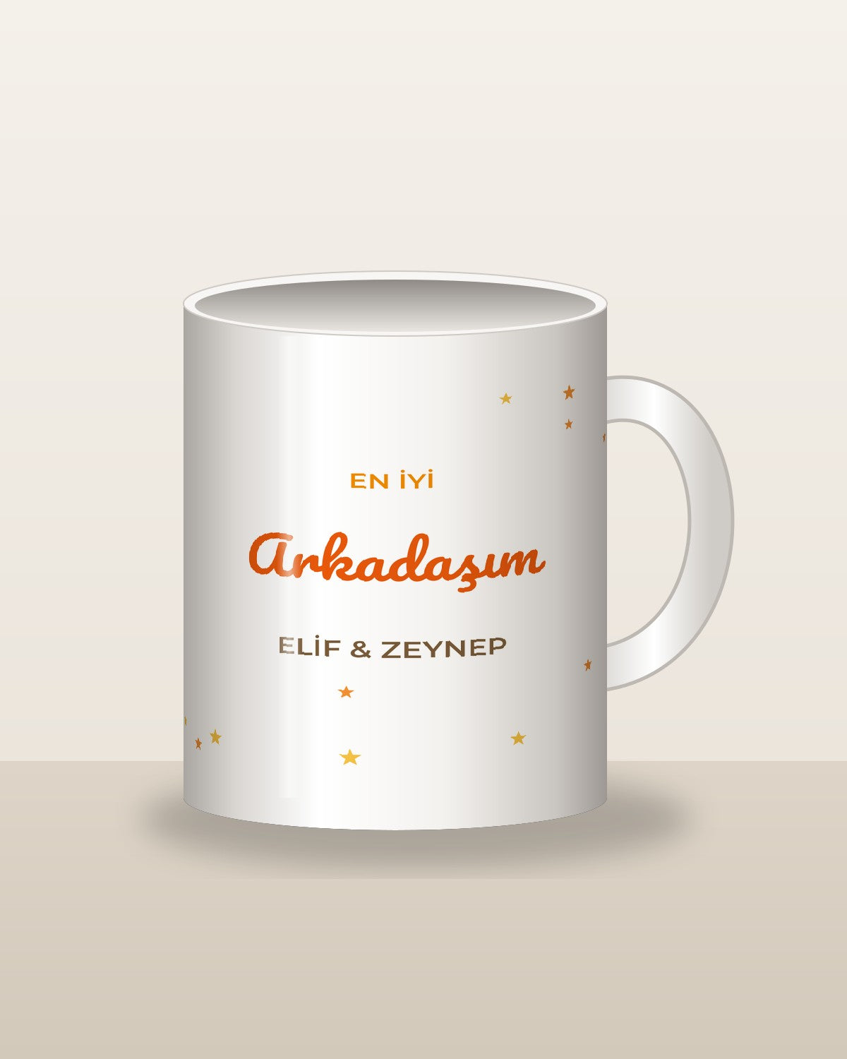 En İyi Arkadaş 9 Fotoğraflı Kupa ön görünüm