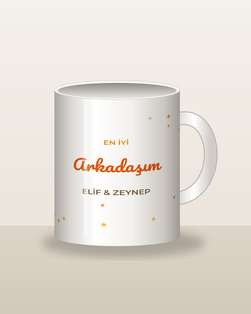En İyi Arkadaş 9 Fotoğraflı Kupa ön görünüm