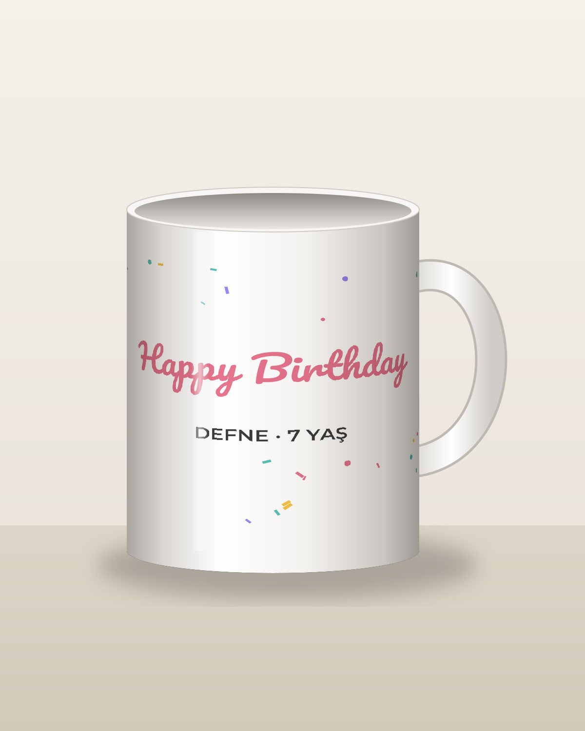 Happy Birthday 9 Fotoğraflı Kupa ön görünüm