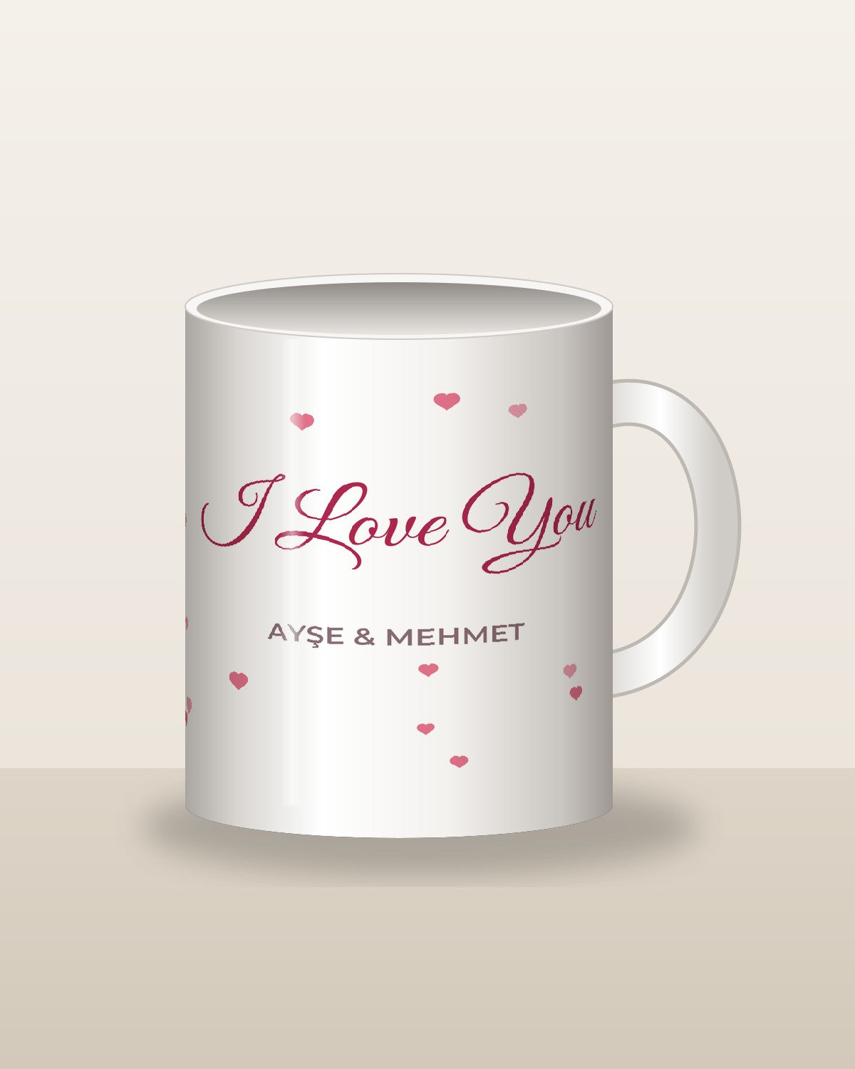 I Love You 9 Fotoğraflı Kupa ön görünüm