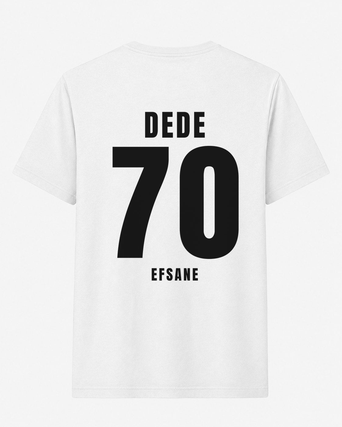 DEDE 70 Efsane forma baskılı beyaz tişört