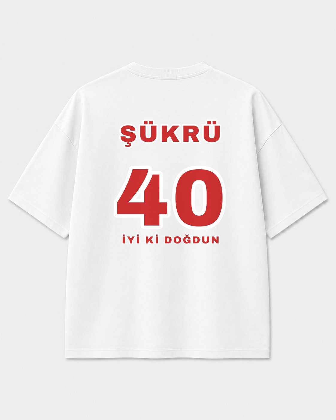 İsim ve yaş baskılı doğum günü forma tişörtü
