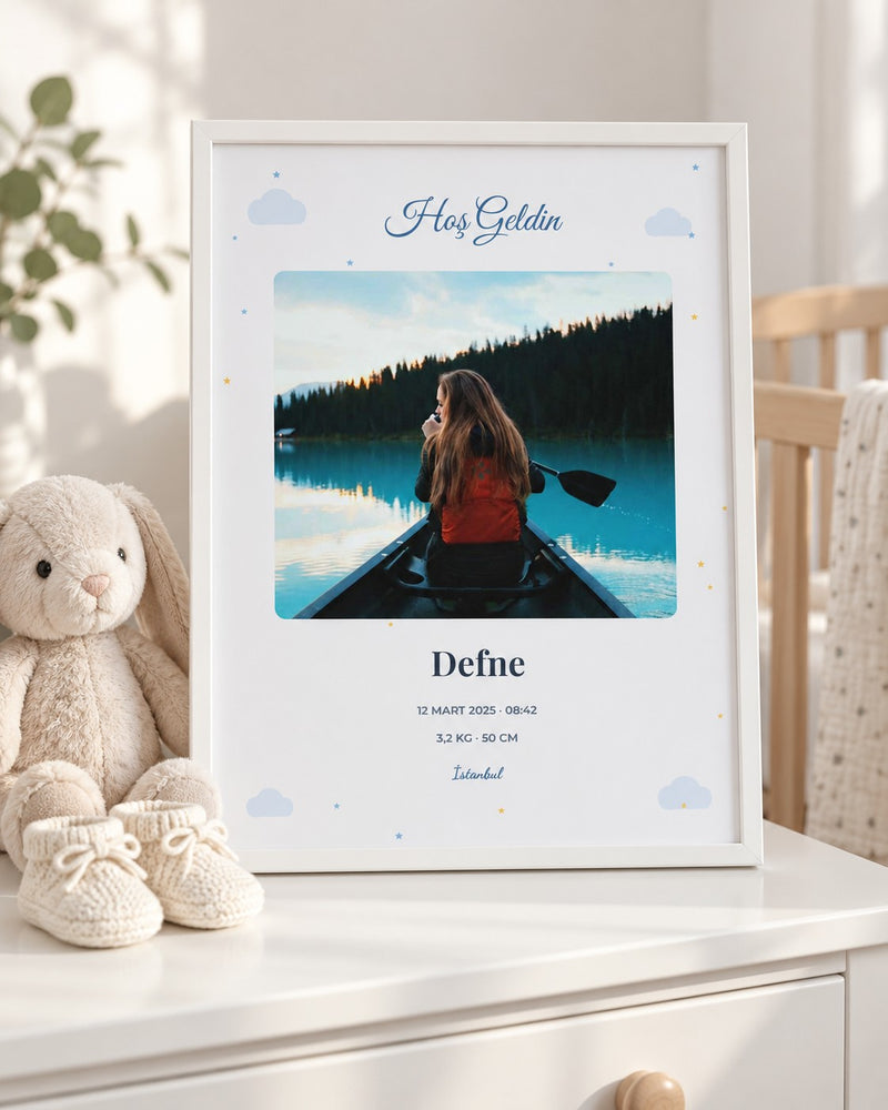 Yeni Doğan Bebek Hediyesi 30x40 Çerçeve – temsili çerçeve görseli